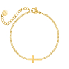 Heren armband met kruisje goud