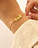 Armband man vrouw en drie kinderen goudkleurig
