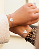 Zilveren moeder dochter armband met hartje