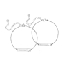 Moeder & dochter armband graveerbare bar