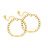 Ouder & kind armband graveerbaar kleur goud
