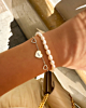 Initial armband with triple love