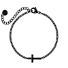Kruisje armband heren zwart