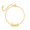 Armband man vrouw en drie kinderen goud
