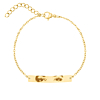 gouden bar armband met ogen