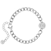 Schakelarmband met initialen zilver