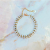 Prachtige sparkle armband voor de bruid in een gouden kleur