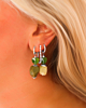 Zilveren earparty met groen