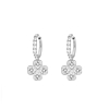 Lucky clover oorbellen zilver