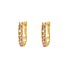 Pink stone earrings goldplated