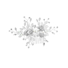 Zilverkleurige crystal haar kam