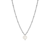 Zilveren parelketting met hanger