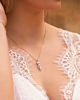 Bruids ketting met pareltjes in het goud