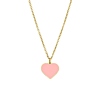 Pink heart kettinkje kids goudkleurig
