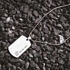 Dog tag ketting heren met naam en datum gegraveerd