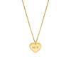 Ketting graveren vintage hartje goudkleurig