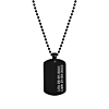 Dog tag ketting mannen met naam zwart