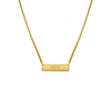 Gouden ketting met graveerbare vintage bar