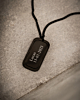 Graveerbare tag ketting heren zwart