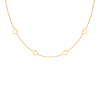 Ketting met 4 hartjes goudkleurig