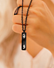 Zwarte mannen ketting met ogen