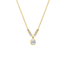 Gouden ketting met steentjes