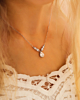Zilveren ketting met steentjes