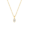 Ketting met druppel steentje goudkleurig