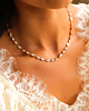 Gouden bruids ketting met steentjes