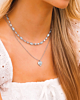 Zilveren necklaceparty met steentjes