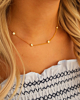 Ketting met 4 steentjes in het goud