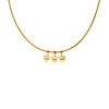 Graveerbare hartjes ketting goudkleurig