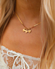 Hartjes ketting met namen goud