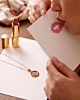 Ketting kus afdruk goudkleurig