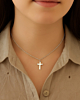 zilveren kinder ketting met kruisje