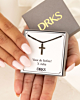 Heren ketting met kruis zwart