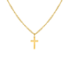 Heren ketting met kruis goudkleurig