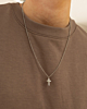 zilveren heren ketting met een kruisjes hanger