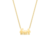 Ketting man vrouw en twee kinderen goudkleurig