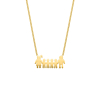Ketting man vrouw en vier kinderen goudkleurig