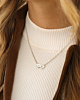Zilveren hartjes ketting met 2 hartjes