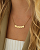 5 hartjes ketting in het goud met initialen