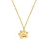 Graveerbare ketting met kattenpoot goudkleurig
