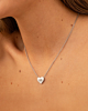 Hartjes ketting zilver met letters