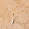 Bruids ketting met sparkle hanger goud