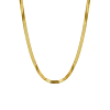 Platte ketting goudkleurig