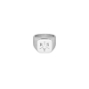 Zegelring heren 3 initials kleur zilver