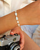 zilveren parelmoer armband