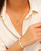 zilveren initial ketting