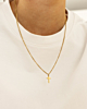 gouden heren ketting met subtiel kruisje